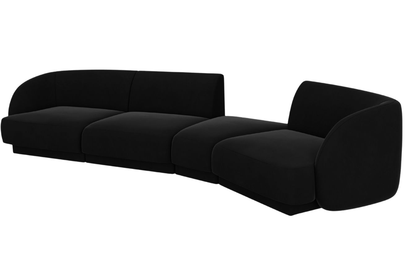 Micadoni Sametová pohovka Miley 327 cm Micadoni