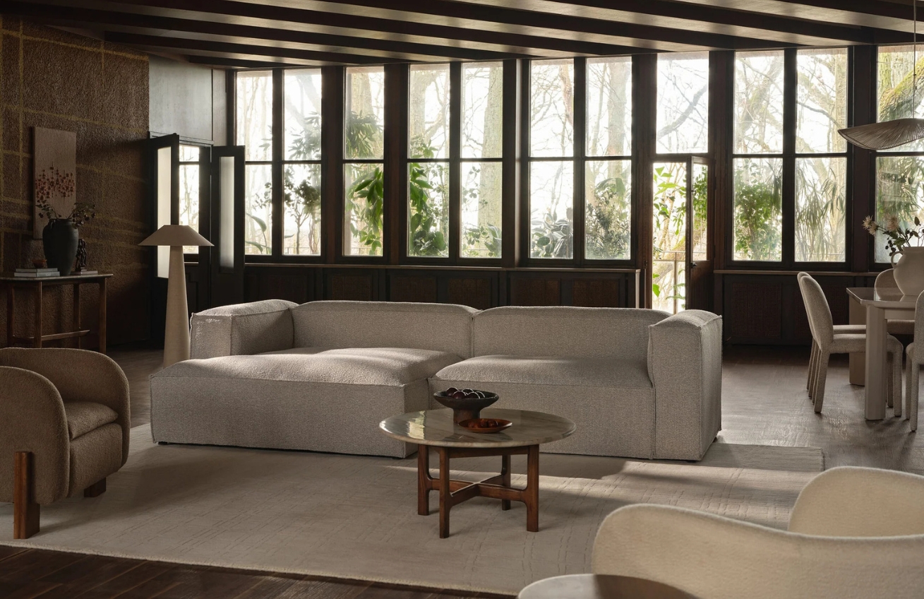 Micadoni Sametová rohová pohovka Nuria 252 cm