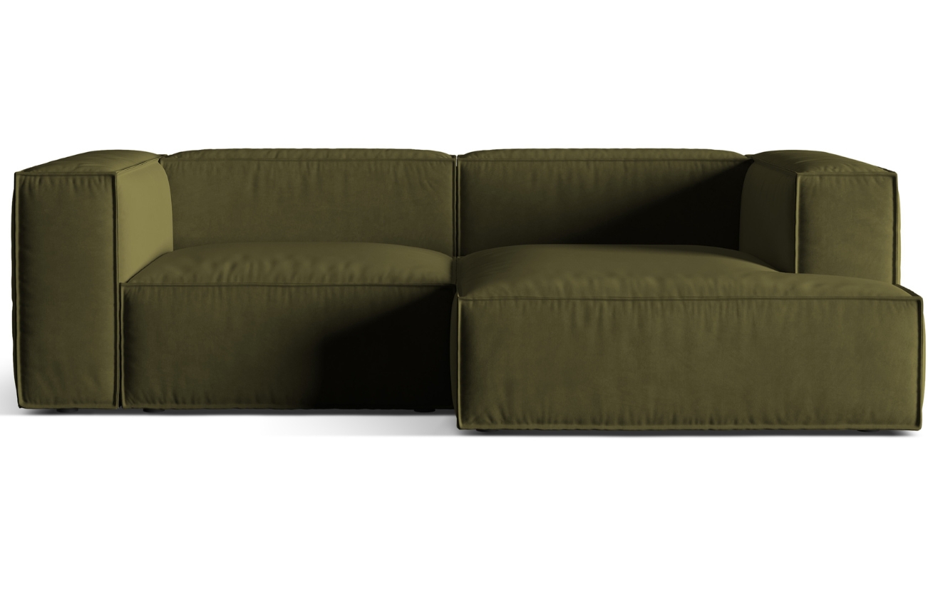 Micadoni Sametová rohová pohovka Nuria 252 cm