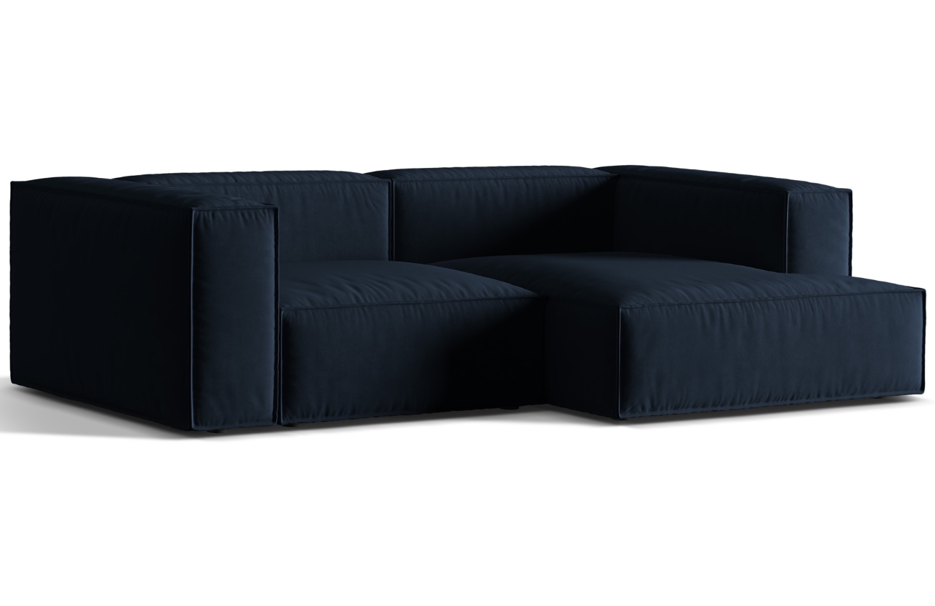 Micadoni Sametová rohová pohovka Nuria 252 cm