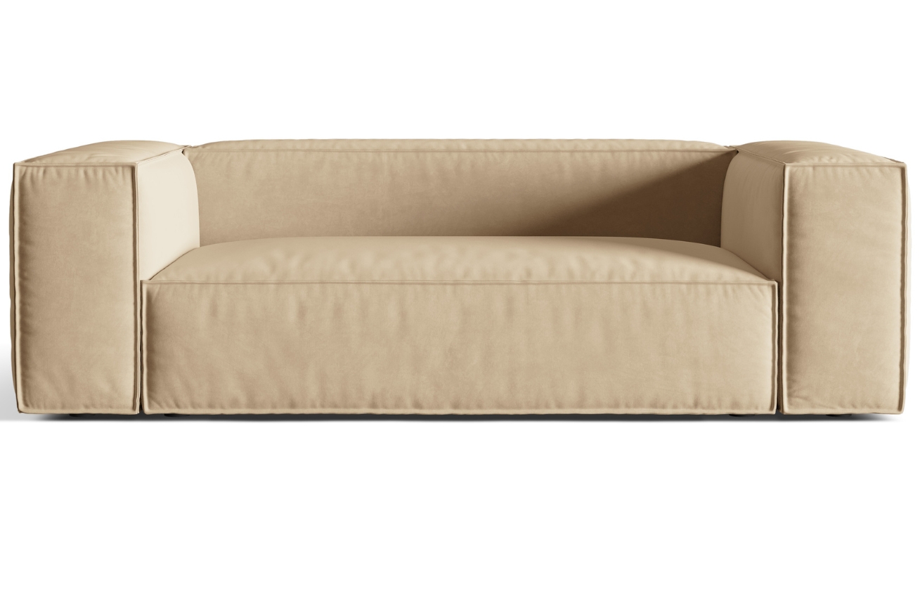 Micadoni Sametová pohovka Nuria 210 cm Micadoni