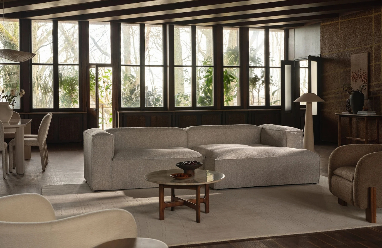 Micadoni Sametová pohovka Nuria 210 cm Micadoni