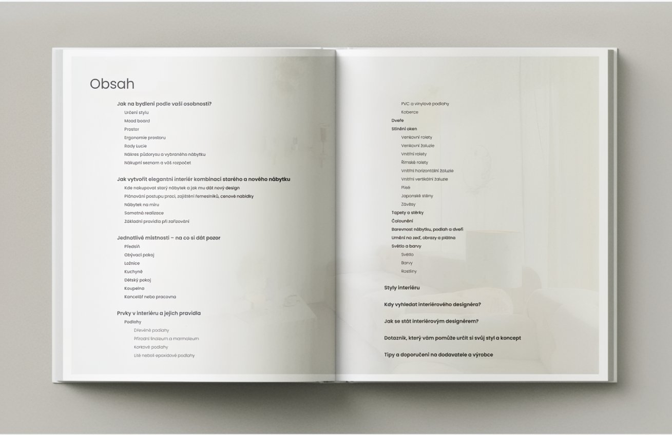 Lucie Volfová Design Kniha o designu „Jak vytvořit domov“ Lucie Volfová Design