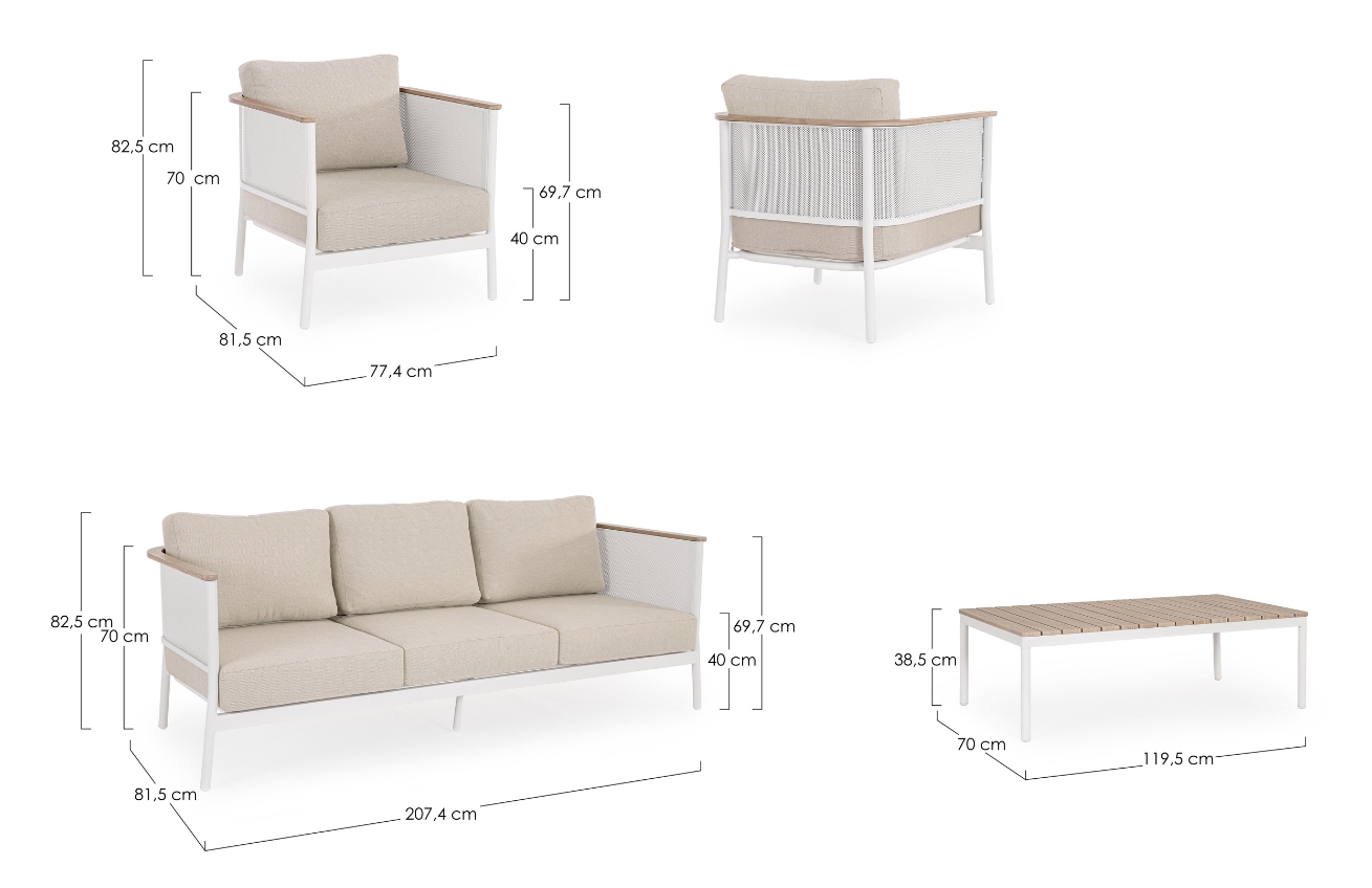 Bizzotto Zahradní set pohovky