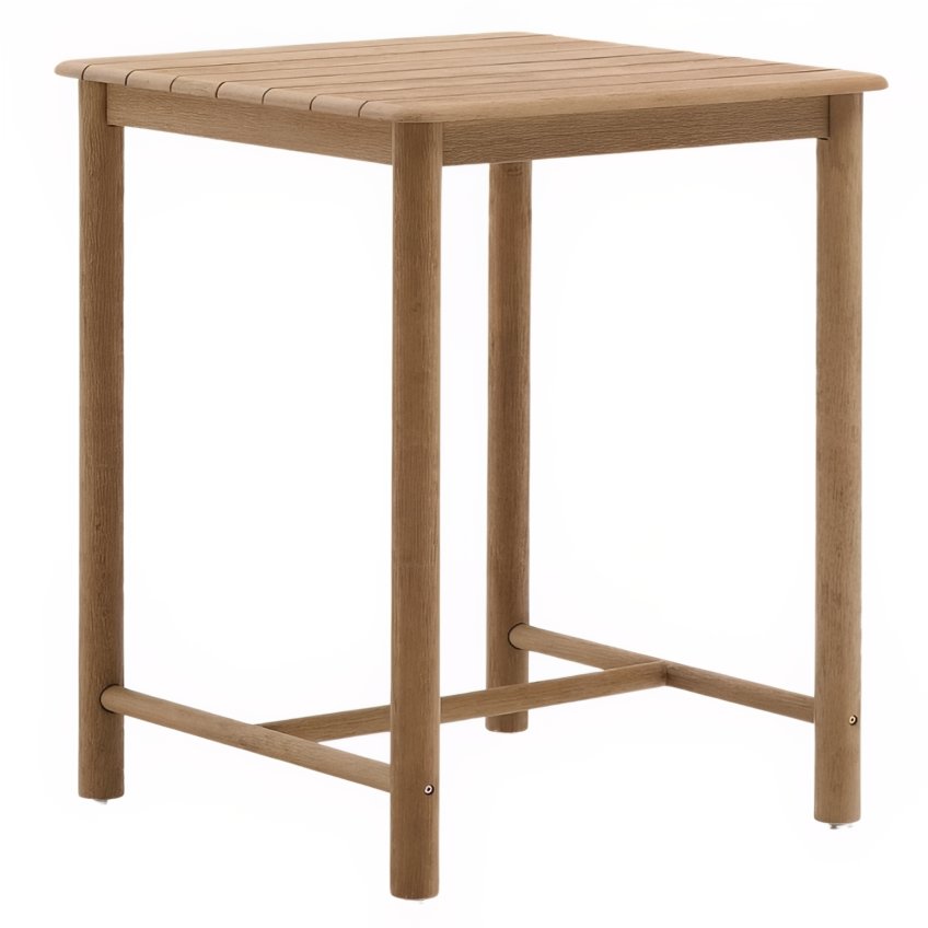 Kave Home Dřevěný zahradní barový stůl Sori 78 x 78 cm Kave Home