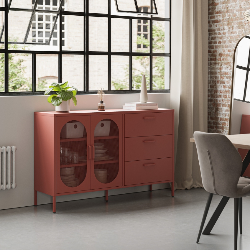 Marckeric Kovová komoda Diora 140 x 40 cm Marckeric