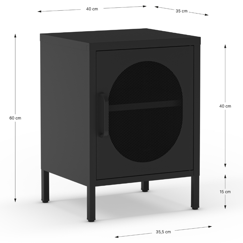 Marckeric Kovový noční stolek Diora 40 x 35 cm Marckeric
