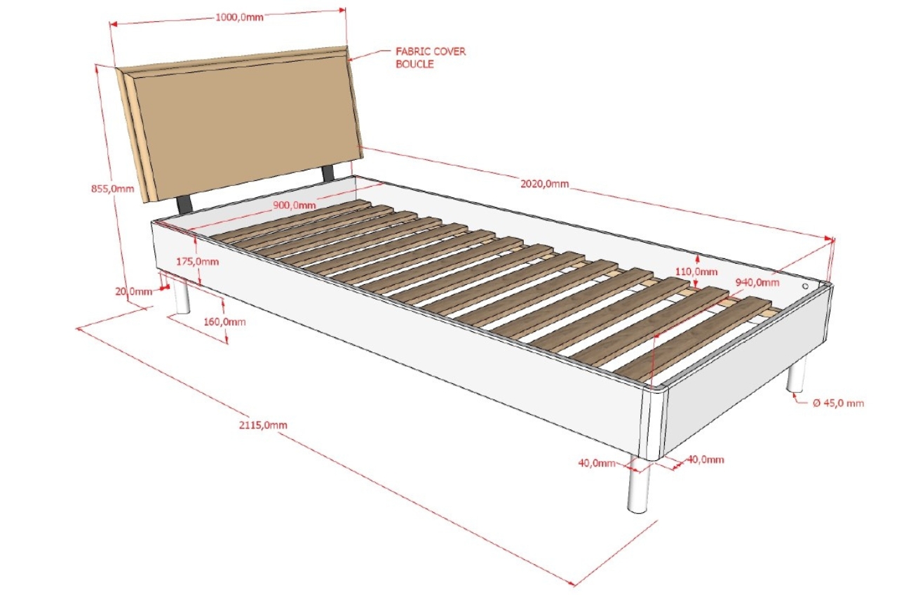 Vipack Dřevěná postel Forrest 90 x 200 cm Vipack