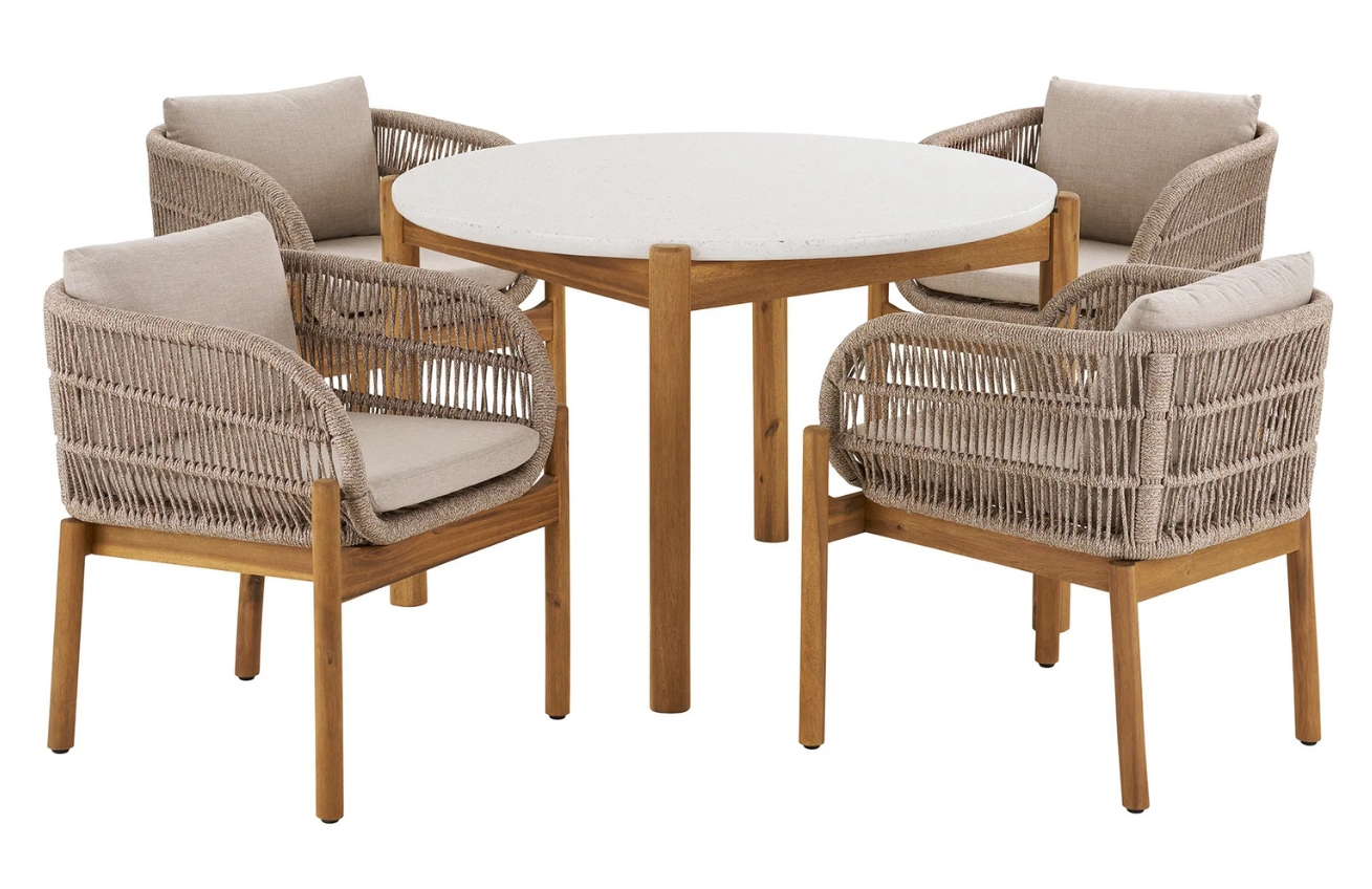 Nordic Living Zahradní set židlí a stolu Terracina Nordic Living