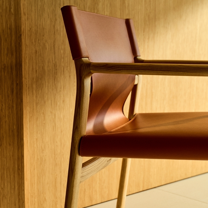 Kave Home Kožená jídelní židle Jan Kave Home