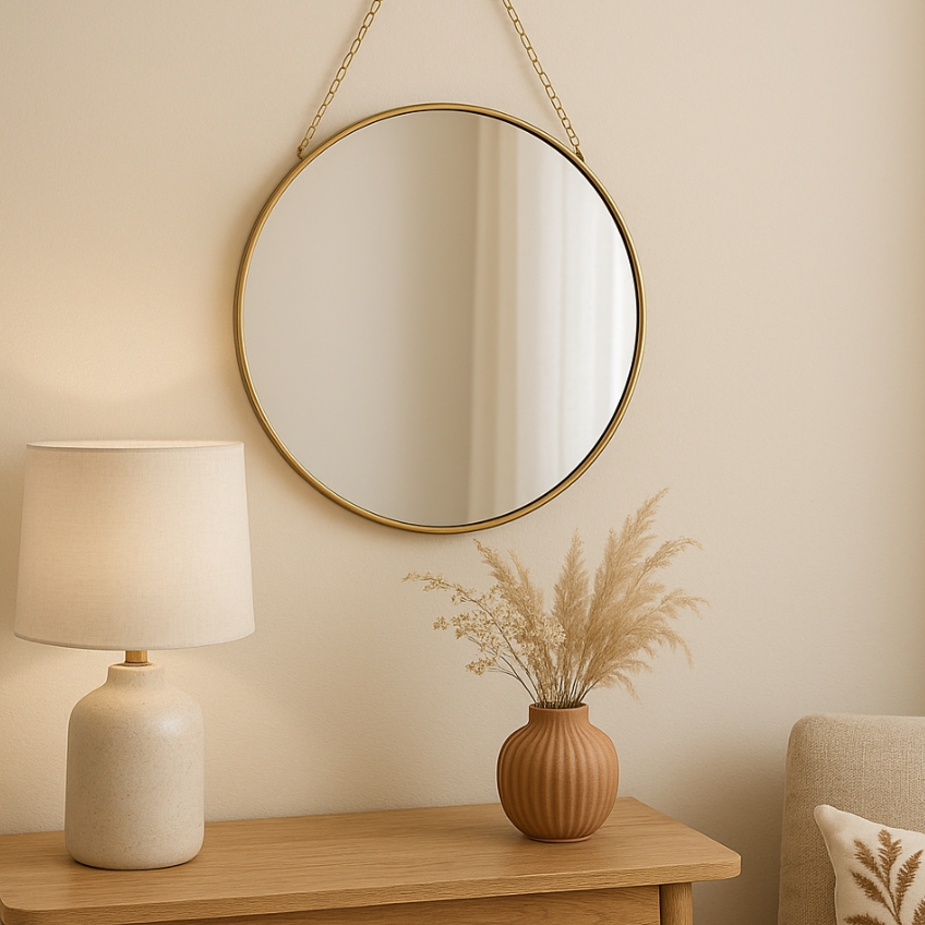 Bloomingville Závěsné zrcadlo Sibal ⌀ 38 cm Bloomingville