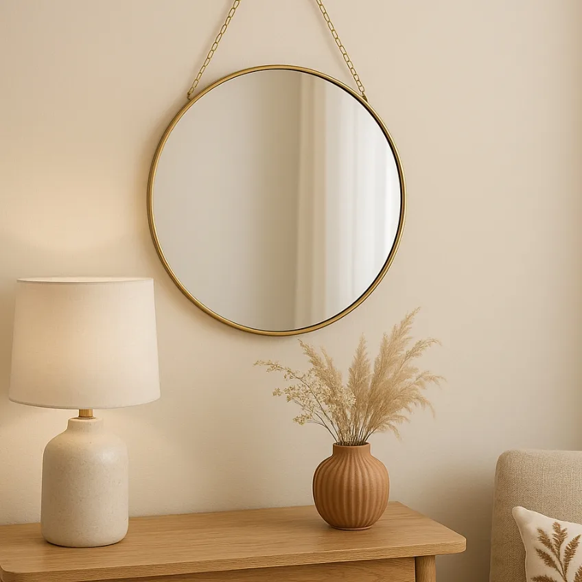 Bloomingville Závěsné zrcadlo Sibal ⌀ 38 cm