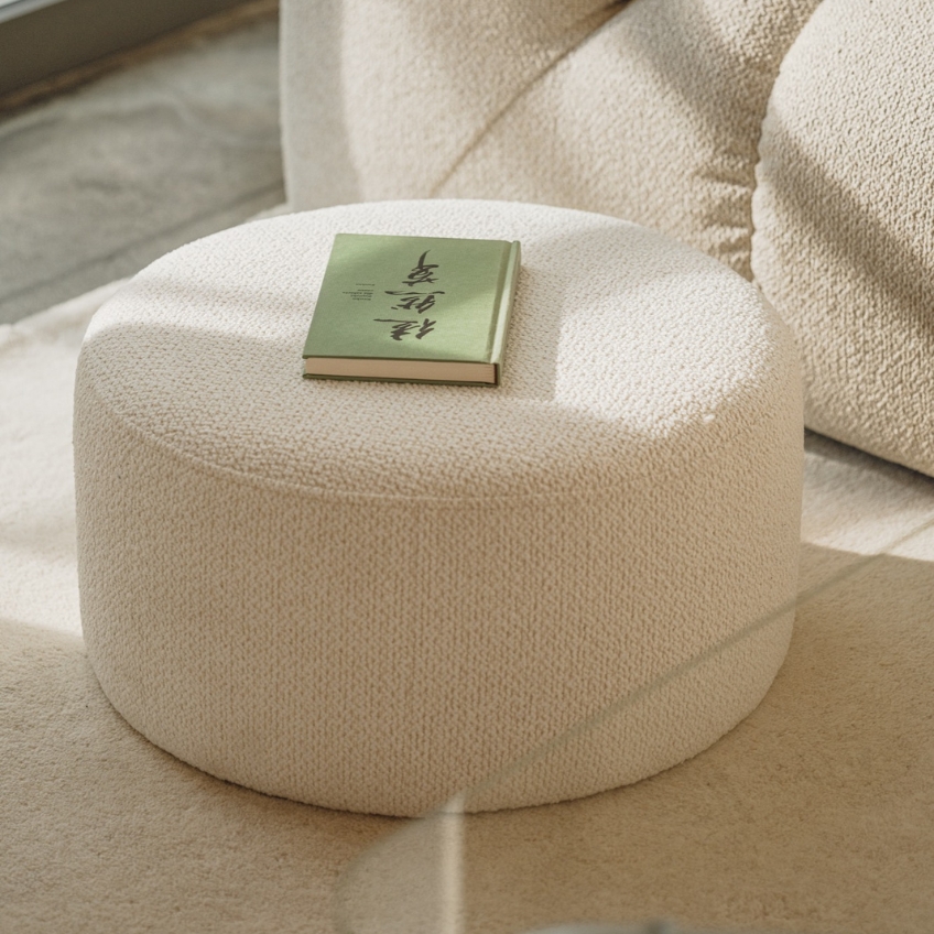 noo.ma Bouclé puf Folk 70 cm noo.ma