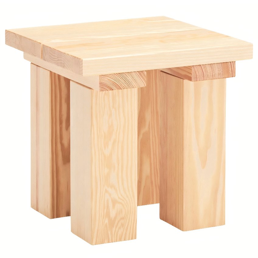 Teulat Dřevěný odkládací stolek Banda 45 x 45 cm Teulat