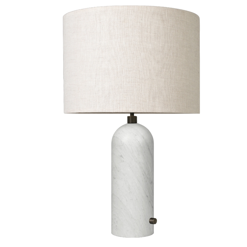 GUBI Mramorová stolní lampa Gravity 49 cm GUBI