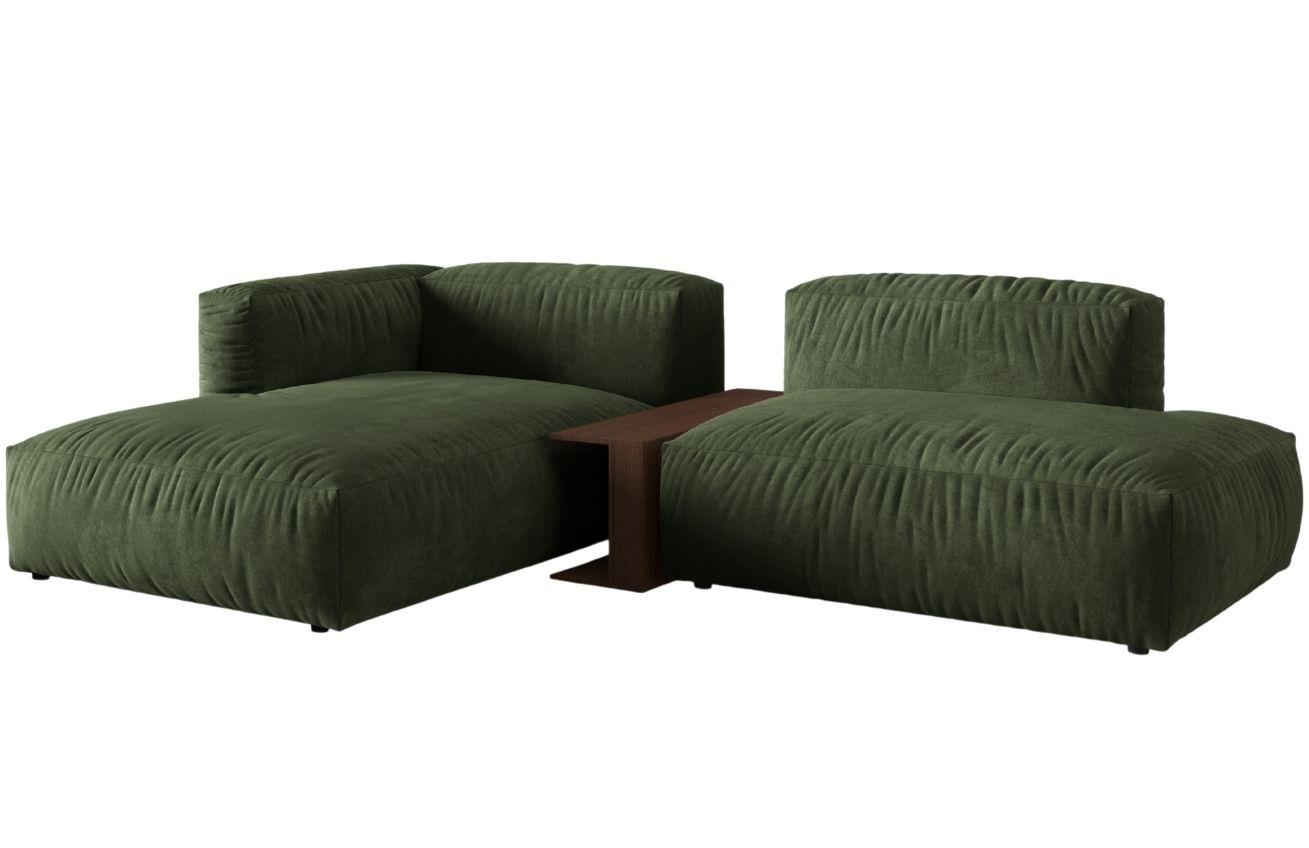 Micadoni Sametová rohová pohovka Martina 285 cm