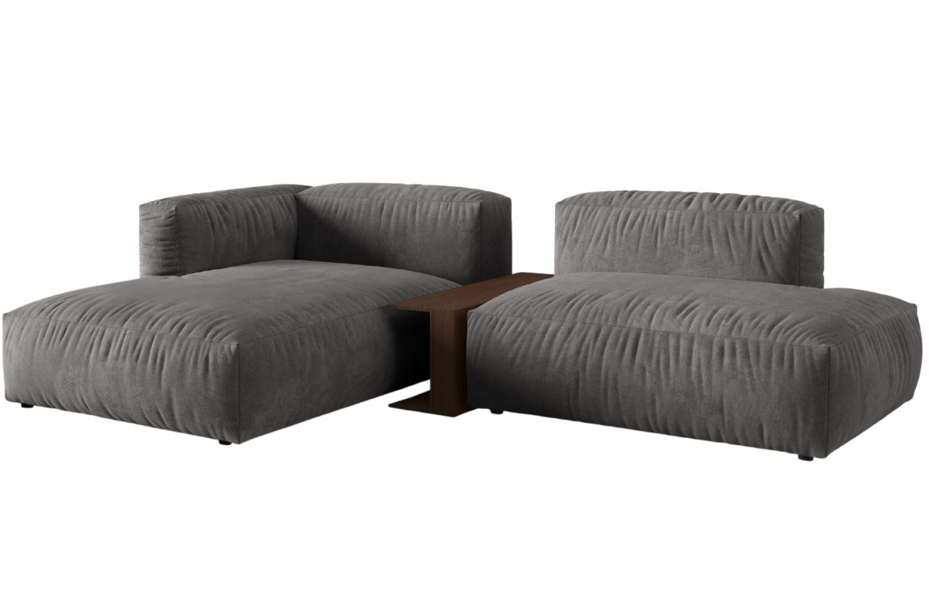 Micadoni Sametová rohová pohovka Martina 285 cm