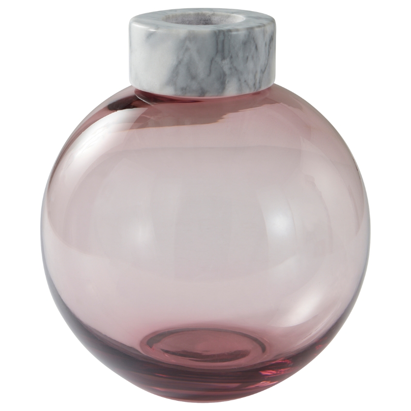 Jotex Skleněná váza HILLEBI 19 cm Jotex