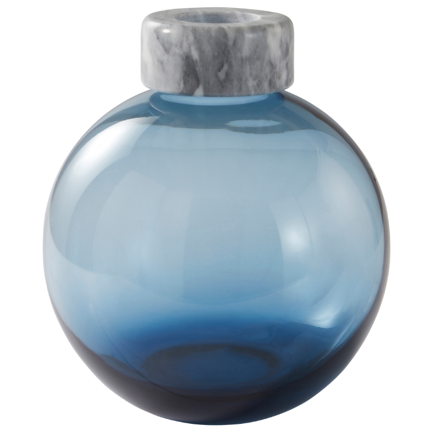 Jotex Skleněná váza HILLEBI 19 cm Jotex