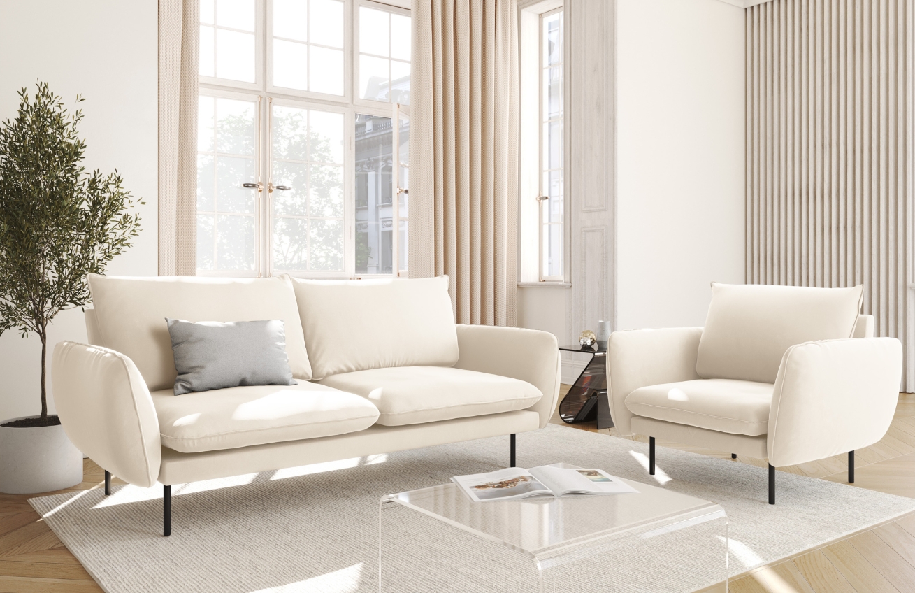 Cosmopolitan Design Sametová pohovka Vienna 160 cm Cosmopolitan Design