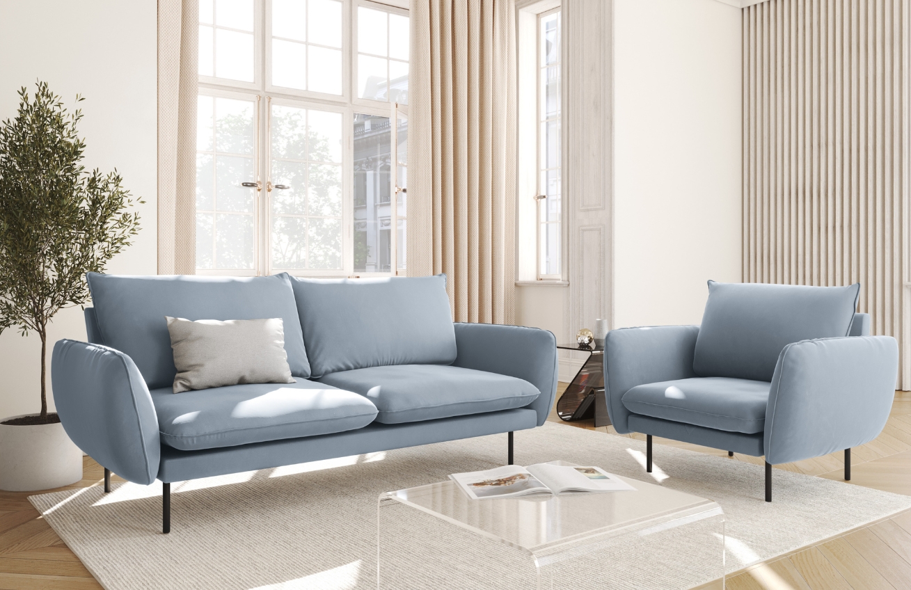 Cosmopolitan Design Sametová pohovka Vienna 160 cm Cosmopolitan Design