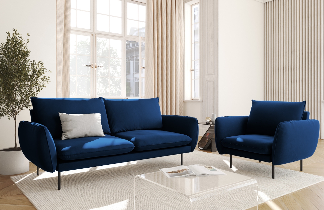 Cosmopolitan Design Sametová pohovka Vienna 160 cm Cosmopolitan Design