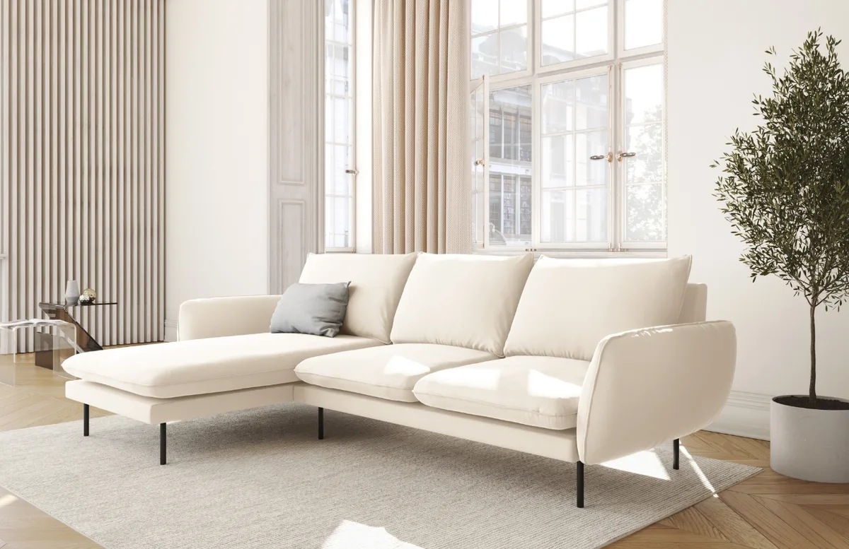 Cosmopolitan Design sametová rohová pohovka Vienna, levá