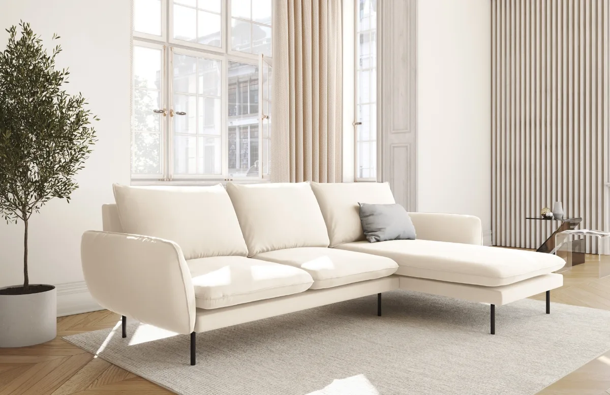 Cosmopolitan Design sametová rohová pohovka Vienna, pravá