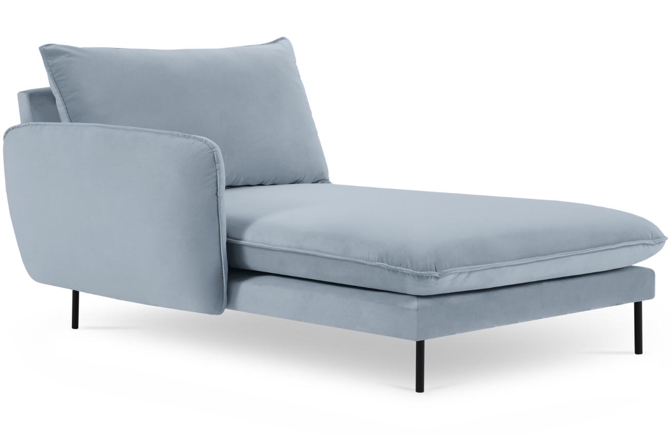 Cosmopolitan Design Světle modrá sametová lenoška Vienna 170 cm