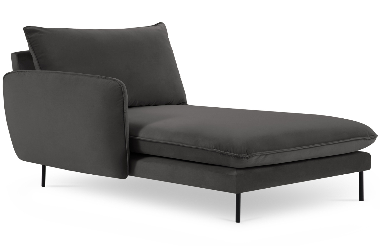 Cosmopolitan Design Šedá sametová lenoška Vienna 170 cm