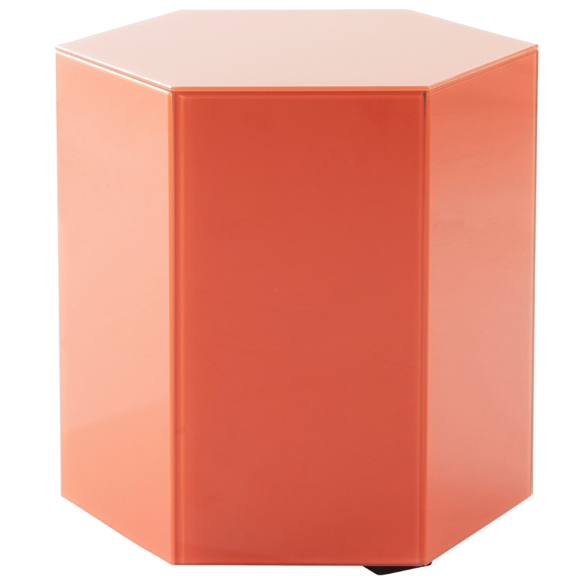 Jotex Oranžovočervený odkládací stolek STARLITE 40 x 40 cm Jotex