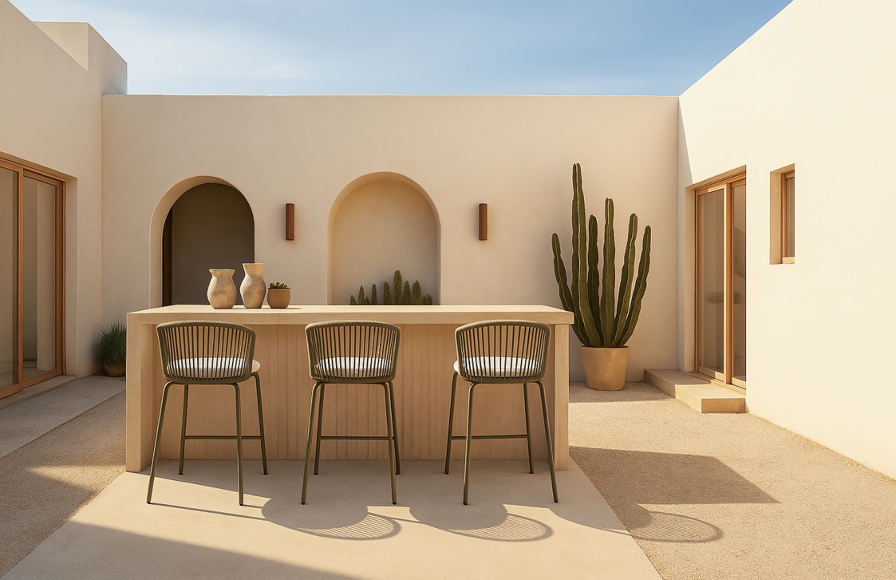 Somcasa Zelená kovová barová židle Pierre 64