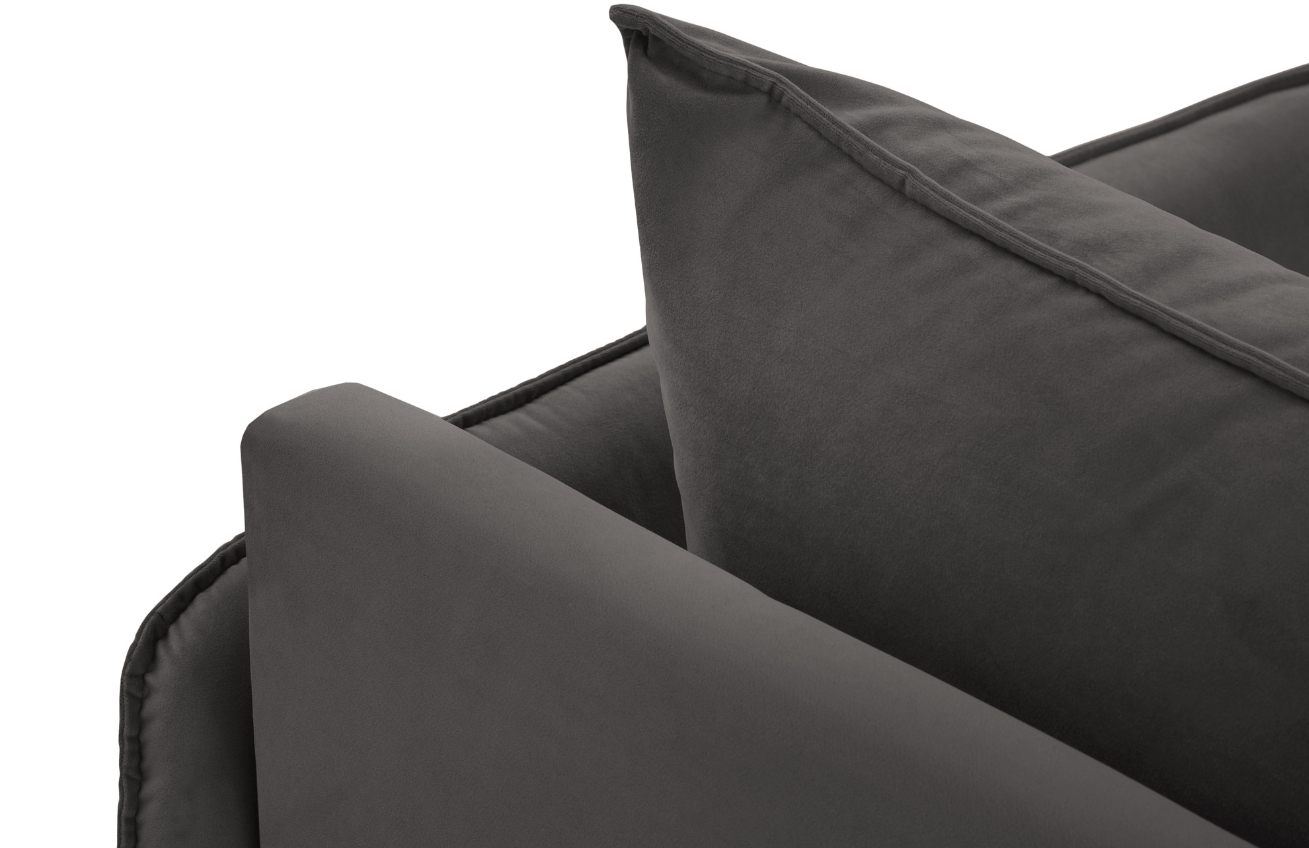 Cosmopolitan Design Šedá sametová lenoška Vienna 170 cm