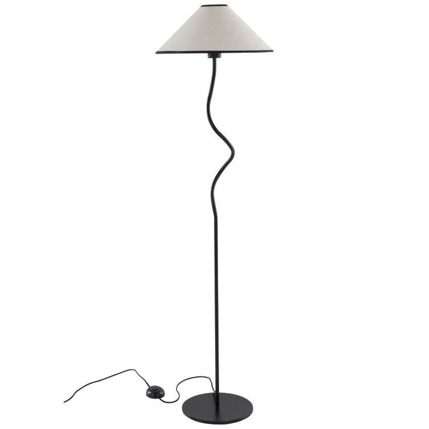 Jotex Černá kovová stojací lampa JULIET 148 cm Jotex