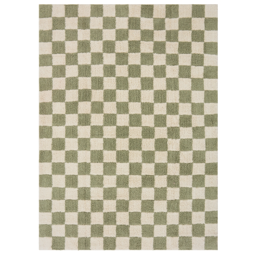 Jotex Zelený kostkovaný koberec MELA 200 x 300 cm Jotex