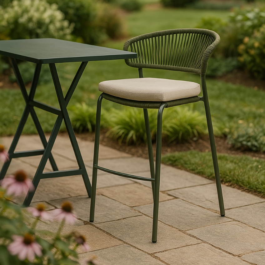 Somcasa Zelená kovová barová židle Randall 68 cm Somcasa