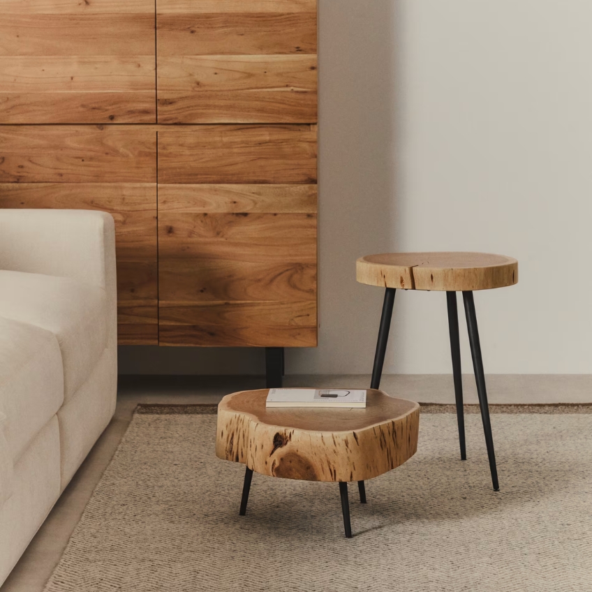 Kave Home Dřevěný odkládací stolek Tanive 35 cm Kave Home