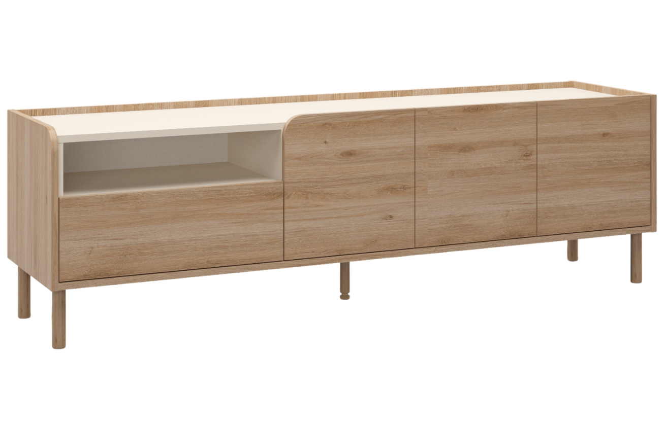 Marckeric TV stolek Monza 141 x 44 cm s dřevěným dekorem Marckeric