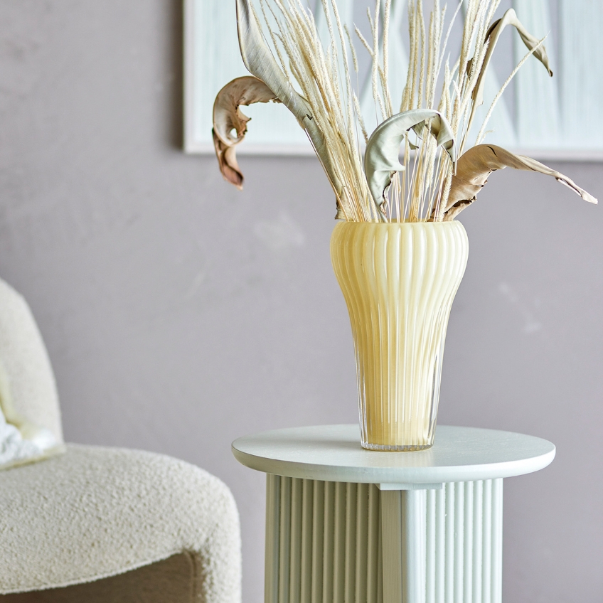 Bloomingville Žlutá skleněná váza Averie Bloomingville