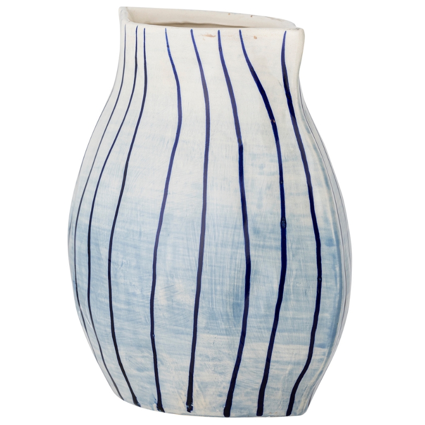 Bloomingville Modrá kameninová váza Esra Bloomingville