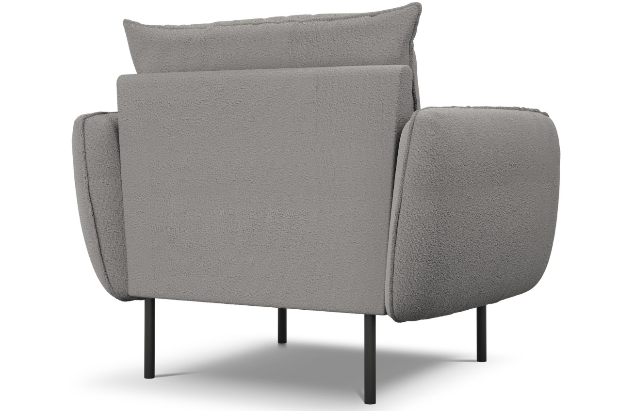Cosmopolitan Design Šedé bouclé křeslo Vienna Cosmopolitan Design