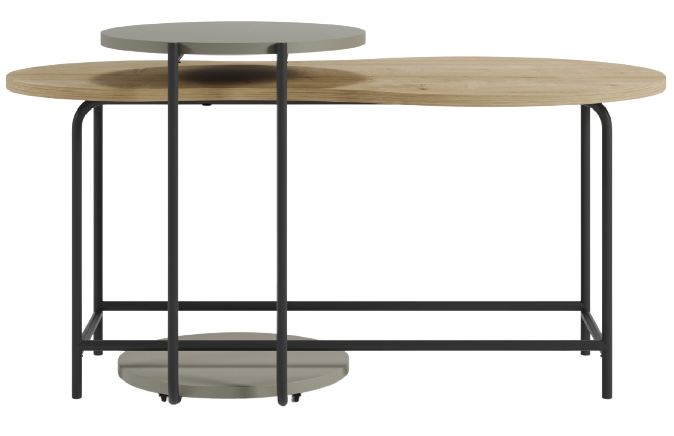 Marckeric Zelený set dvou lakovaných konferenčních stolků Rosie 102x58 / 40 cm Marckeric