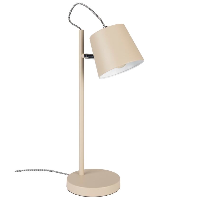 Béžová kovová stolní lampa ZUIVER BUCKLE HEAD Zuiver