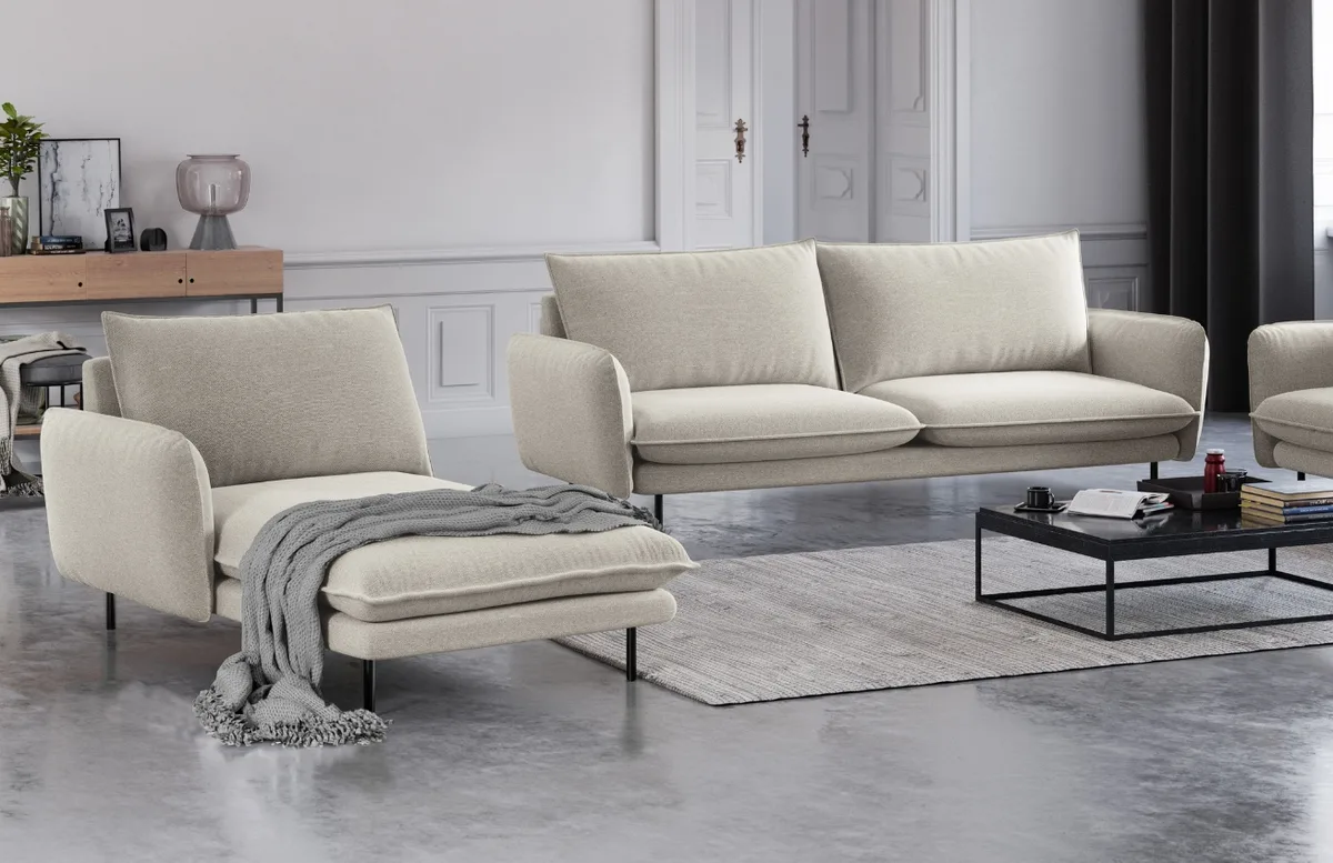 Cosmopolitan Design čalouněná lenoška Vienna, levá