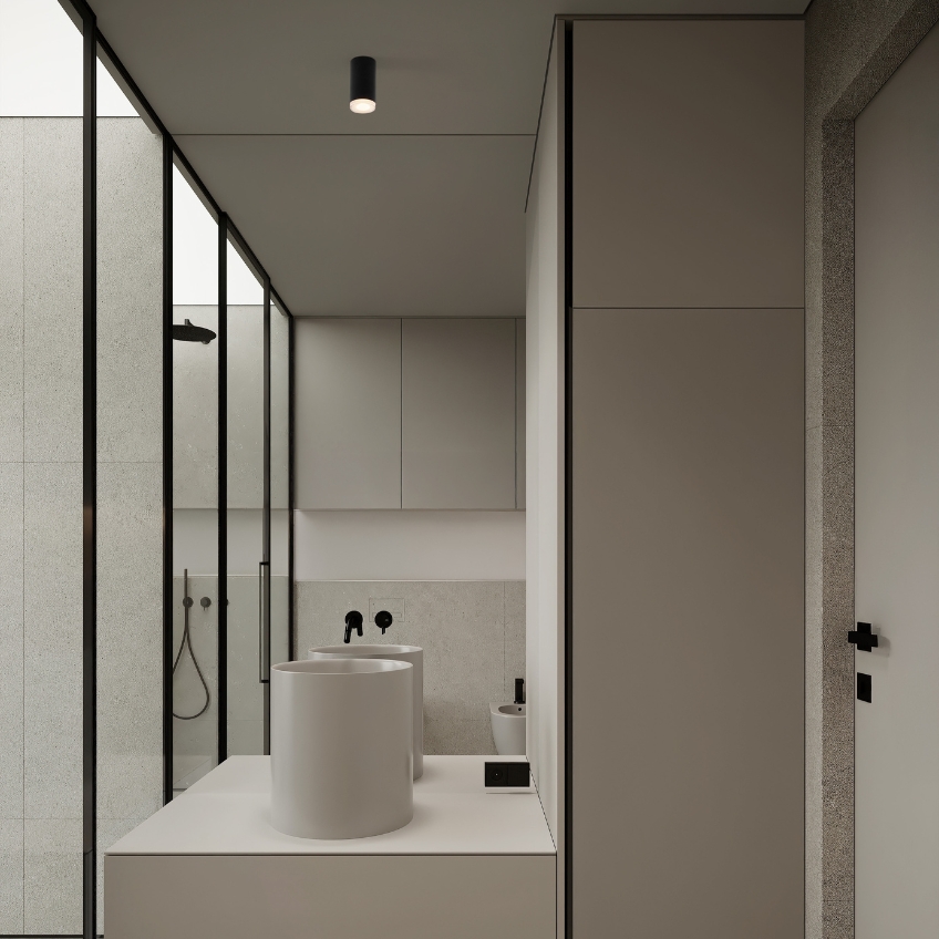 Nova Luce Černé kovové bodové světlo Mao 5