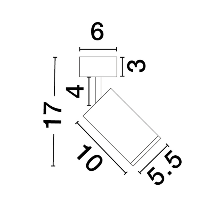 Nova Luce Černé kovové bodové světlo Mao 5