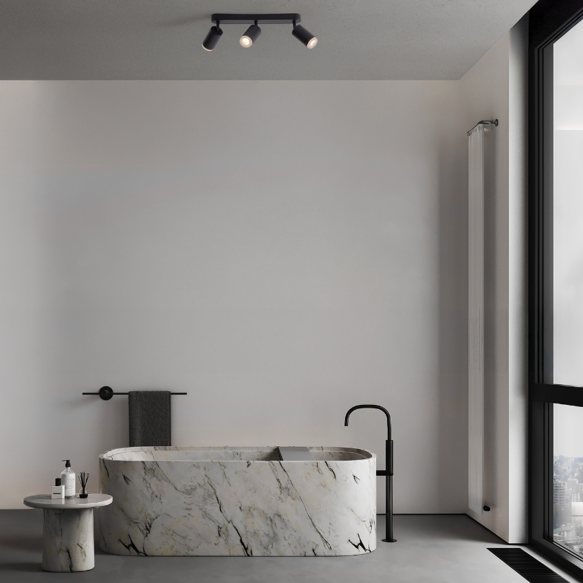 Nova Luce Černé kovové bodové světlo Mao 38 cm Nova Luce