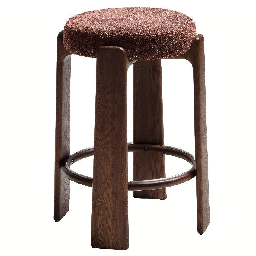 Hnědá ořechová barová židle Kave Home Granite II. 75 cm Kave Home