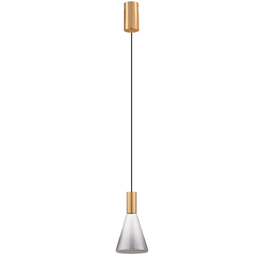 Nova Luce Kouřově šedé skleněné závěsné LED světlo Voi 16 cm Nova Luce