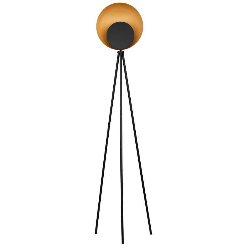 Nova Luce Černo-zlatá kovová stojací LED lampa Kitro 151 cm Nova Luce
